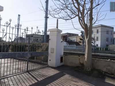...e un grande cancello grigio in ferro battuto con su scritto �Speciale Tarshito� 